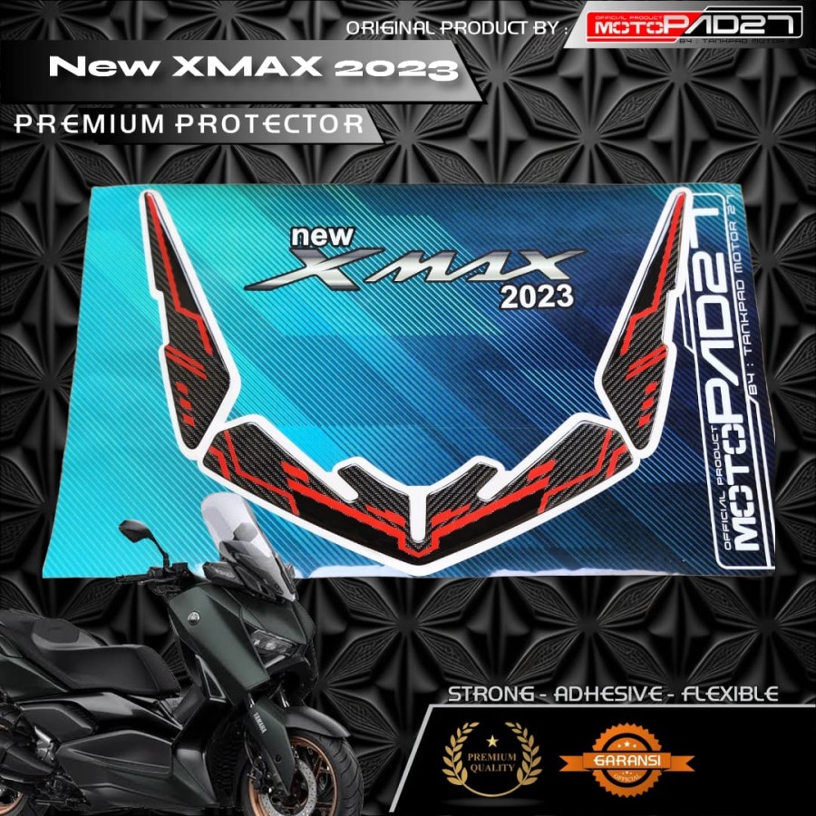 Motopad27 Stiker timbul alis lampu depan New Xmax 2023 stiker tameng depan Yamaha Xmax 2023 bahan resin