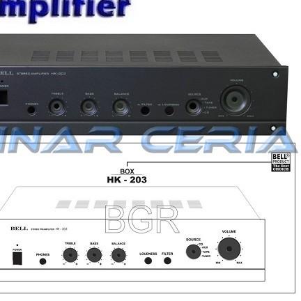 ♂ Box Power Amplifier HK-203 BOX BELL HK 203 Box Amply HK203 ➵