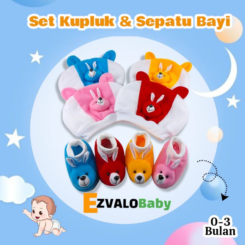 SEPATU SET KUPLUK KARAKTER KELINCI 0-3 BULAN