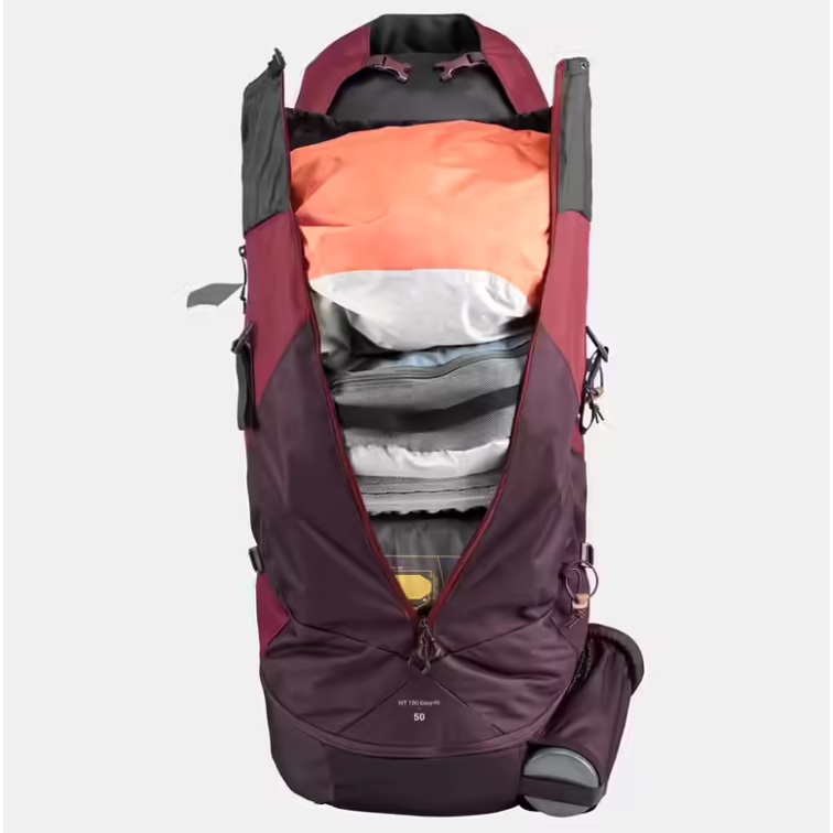 FORCLAZ Trek 100 Easyfit Tas Ransel 50L Wanita Backpack Gunung