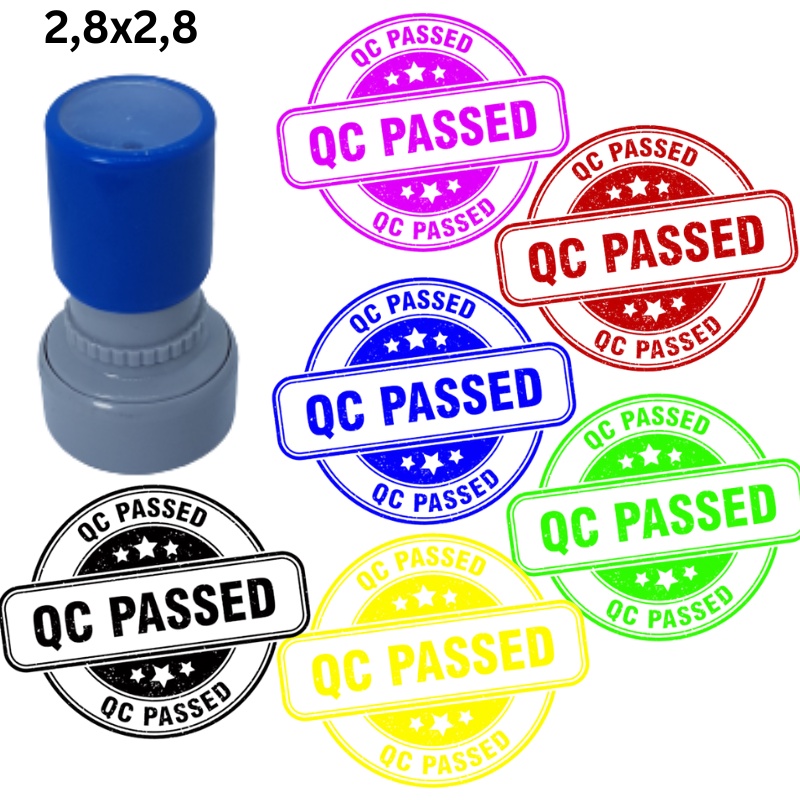 

MURAH Cap QC PASSED / Stample Flash / Stempel Otomatis QC PASSED Warna Bebas Pilih Diameter 2.8 CM