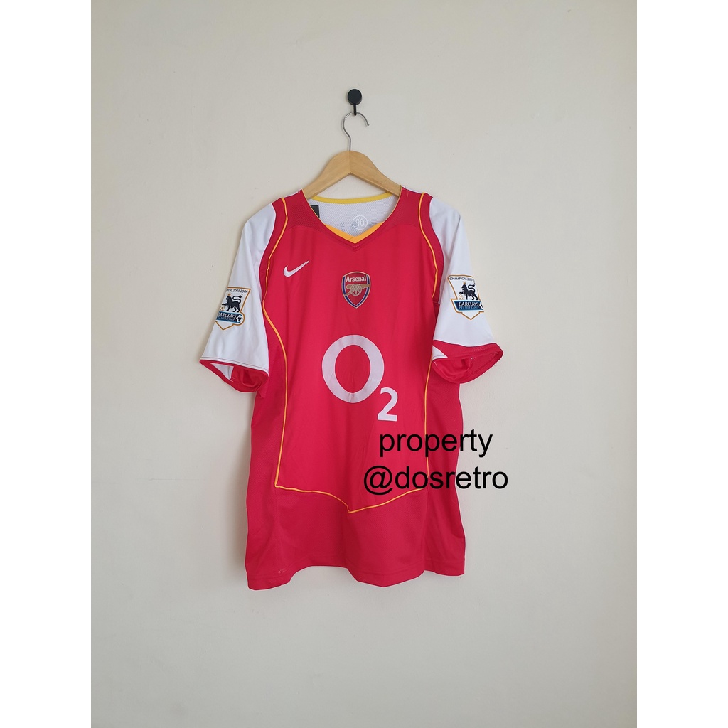Jersey Retro Rare Arsenal Home 2004 2005 HENRY 14 Langka