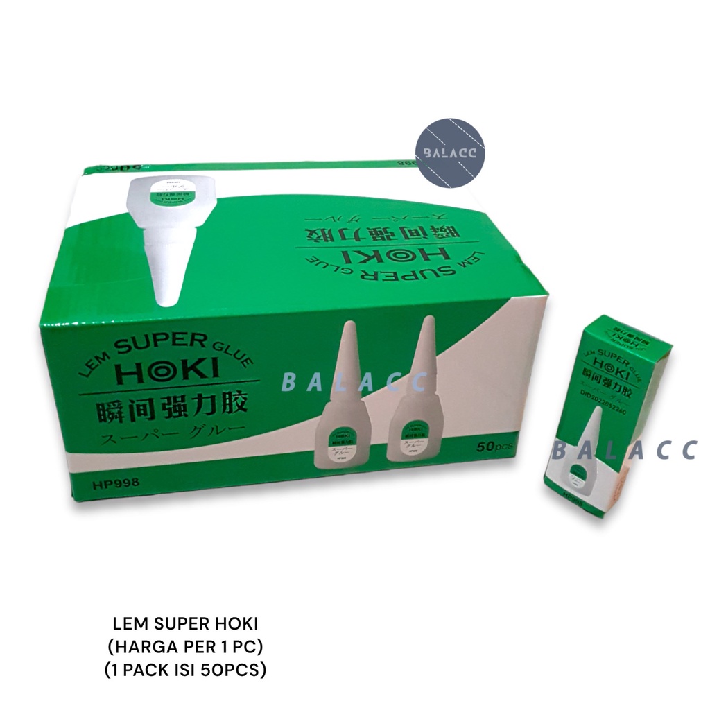 Lem G HOKI Kualitas Super / Perekat Power Glue Cair / Lem Super Besi Tetes Serbaguna