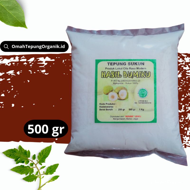 

Tepung SUKUN kemasan 500 gram/ Breadfruit powder kemasan 500 gram