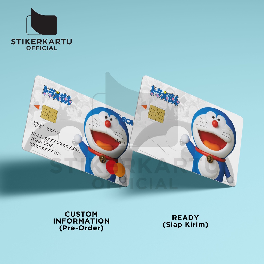 DORAEMON STIKER KARTU ATM EMONEY FLAZZ dll.