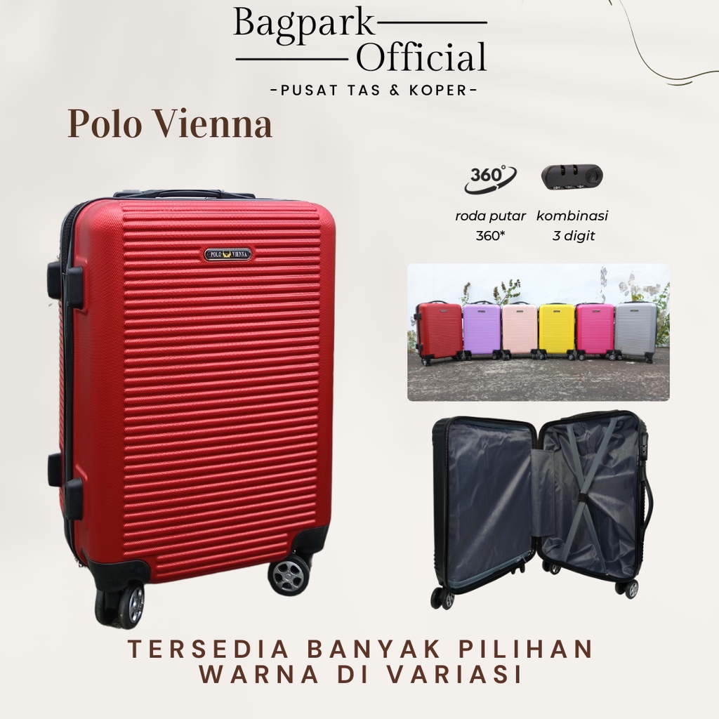 Koper Fiber Polo Vienna / Koper 20 Inch / Cabin Size / Koper Bagasi / Koper Import / Koper Murah