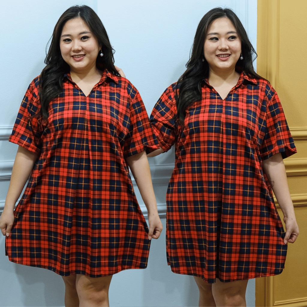 LD 130 Dress Jumbo Wanita Daster Big Size Oversize XXXL HELECO BAJUBUNDA