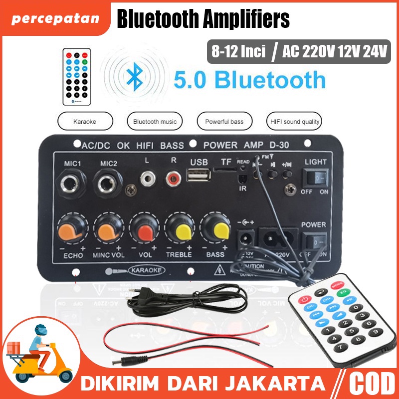 10 inci 220 V tiga penggunaan mobil bluetooth amplifier papan audio karaoke USB FM radio player subwoofer DIY