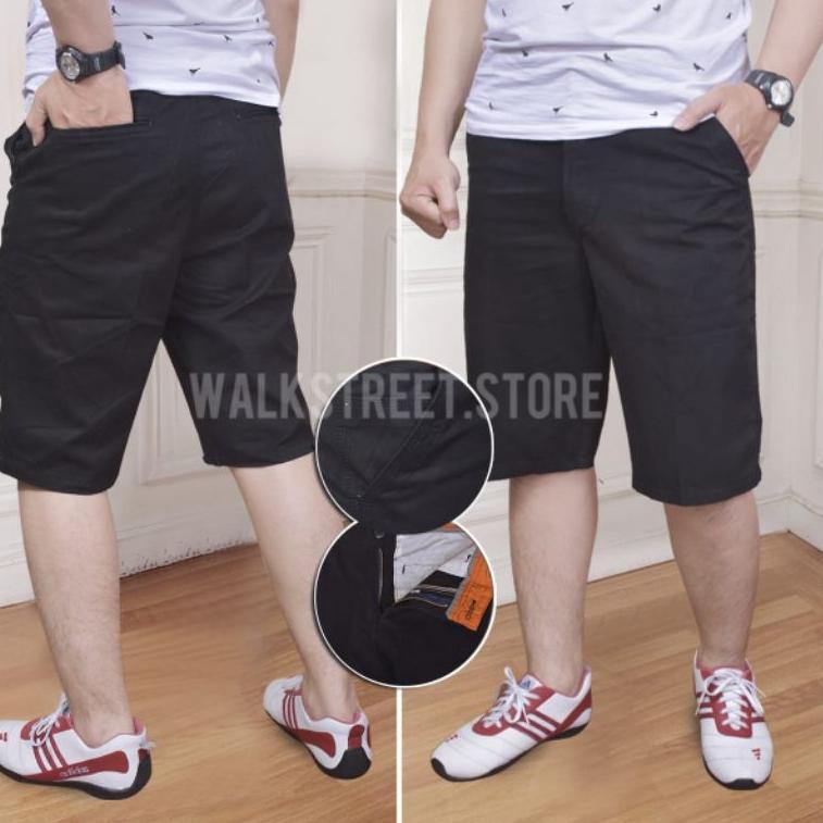 BIG SALE Walkstreet AVL - Celana Pendek Pria Chino Polos Short Pant Tuill Canvas Celana Santai Distr