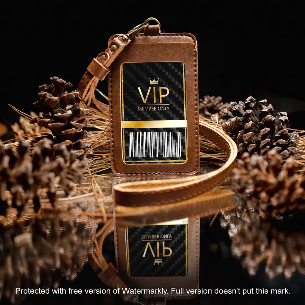 

Name Tag Holder Model DIPUNG Lanyard ID Card Holder Gantungan Tali Premium Souvenir Kantor