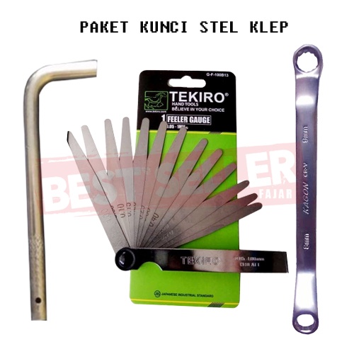 TERMURAH KUNCI SETTING KLEP Feeler Gauge TEKIRO Fuller Gauge Pengukur Setelan Klep KUNCI RING kunci 