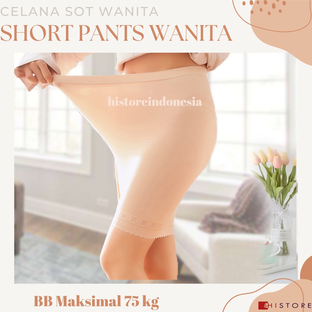 [HI] Short Pants Wanita Seamless Fit 081 Celana Pendek Ketat CD BB Maksimal 75 kg