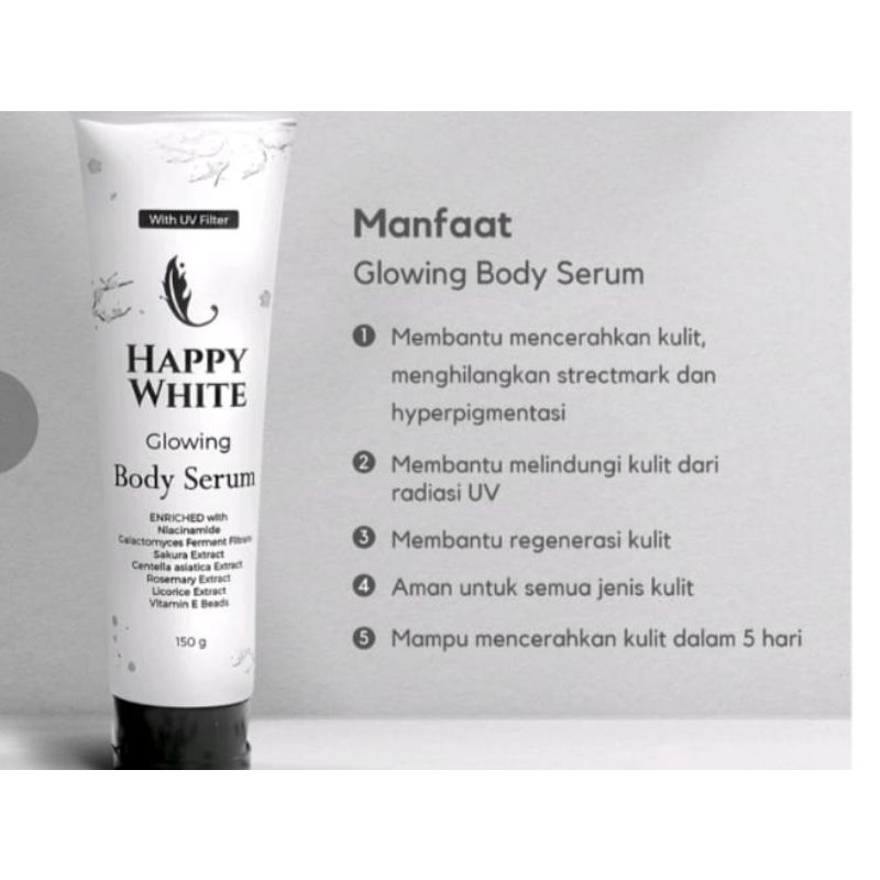Happy White glowing body serum  150g