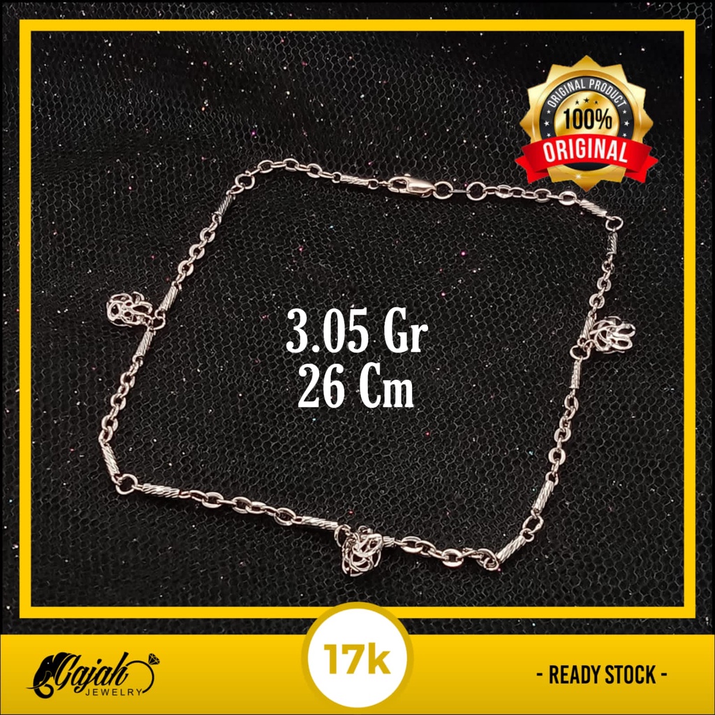 Gelang Kaki Emas 17K - 3.05 Gr Kadar 750 - 4518