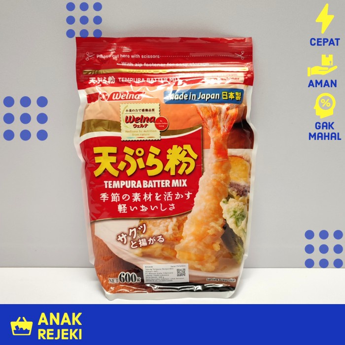 

[Ready Stock]COD Nissin Welna Tempurako 600gr - Tepung Tempura Batter Mix Asli Japan