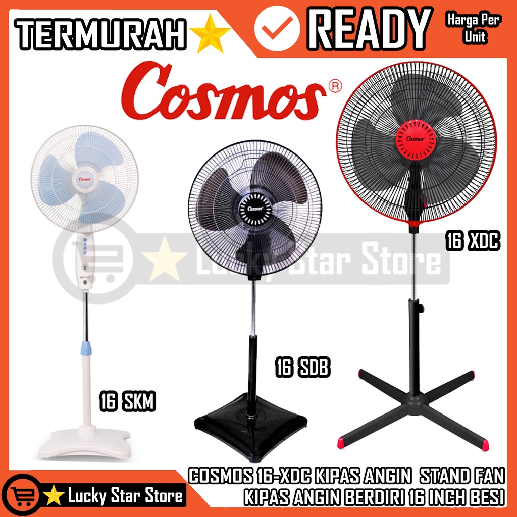 COS MOS KOSMOS COSMOS 16-XDC KIPAS ANGIN  STAND FAN  KIPAS ANGIN BERDIRI DUDUK 16 IN BESI KIPAS ANGI