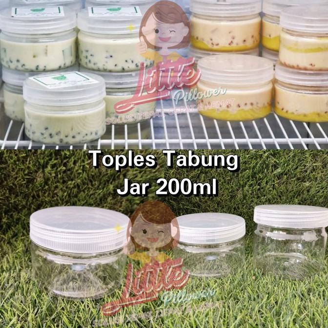 toples jar mini 200ml super tebal - toples tabung jar - toples kue |gat