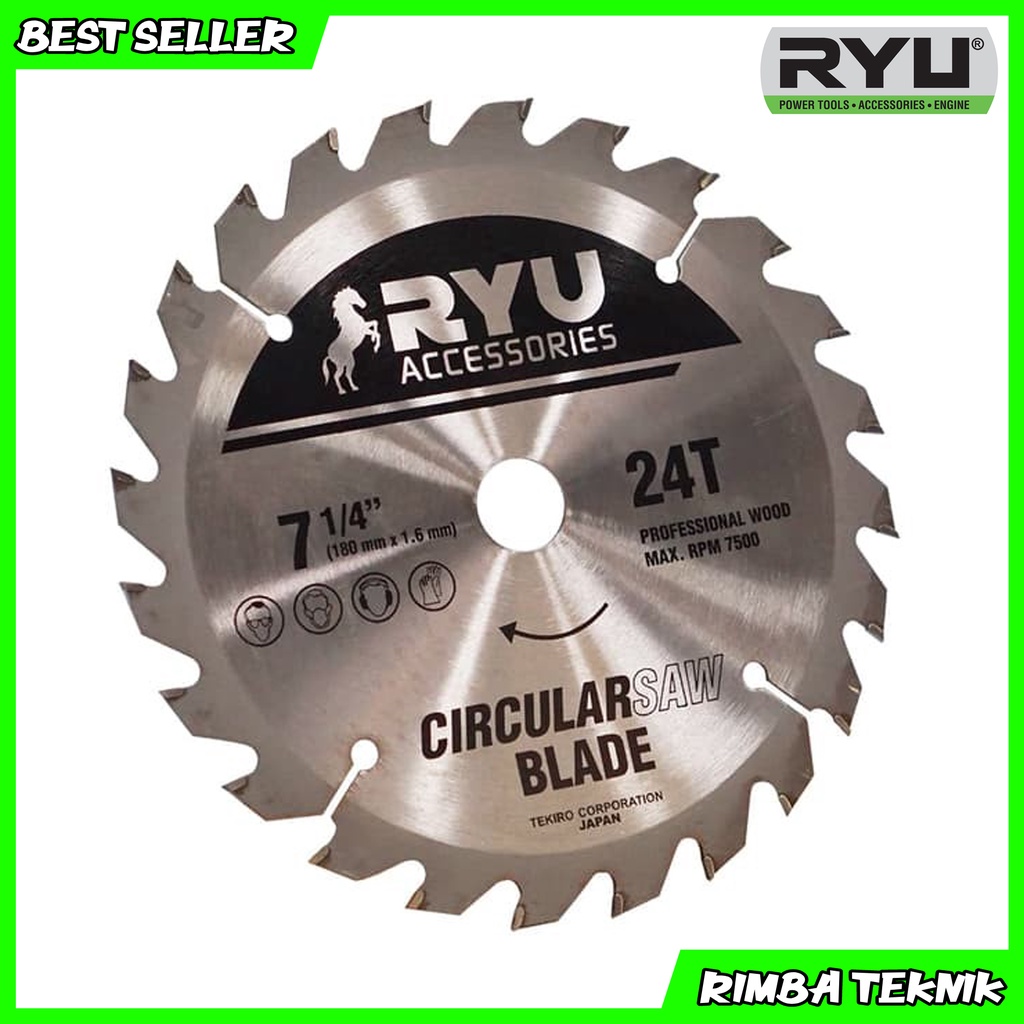 RYU Mata Gergaji Kayu 7 Inch x 24T - Circular Saw Blade