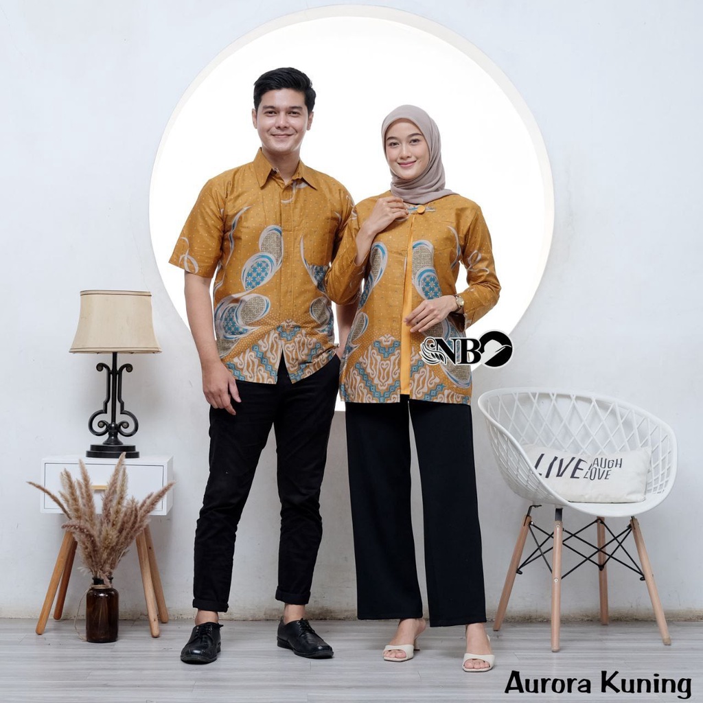 Batik Couple Modern Atasan Blouse Batik Kerja Kantor Wanita Seragam Batik M L XL XXL