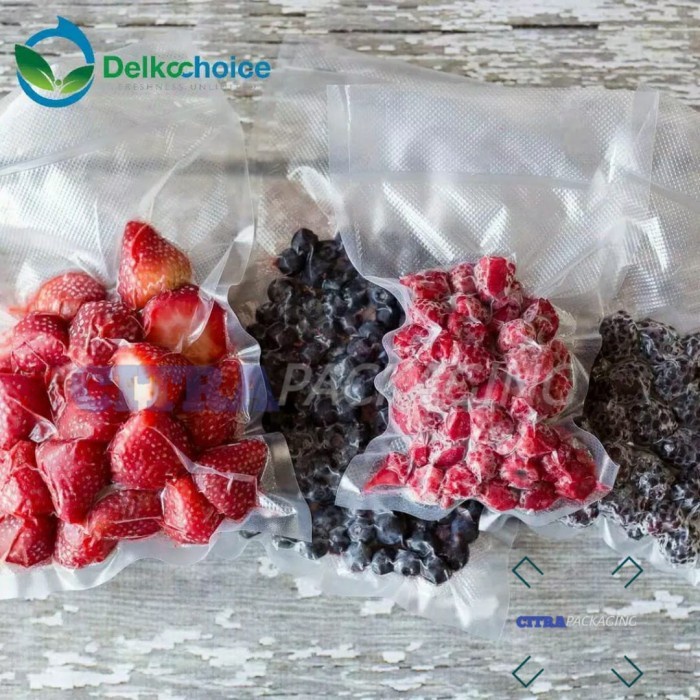 new delkochoice plastik vacuum embos emboss embossed vacum bag sealer makanan ukuran kecil