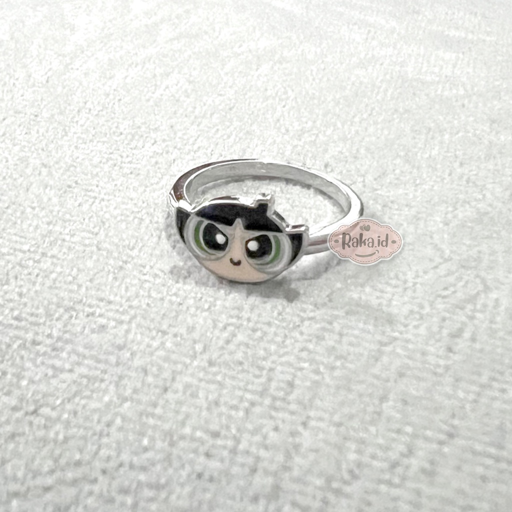 Cincin Anak Perempuan Cincin Anak Anti Karat Motif Powerpuff Girl PPG Bubble 1264 1265 1266