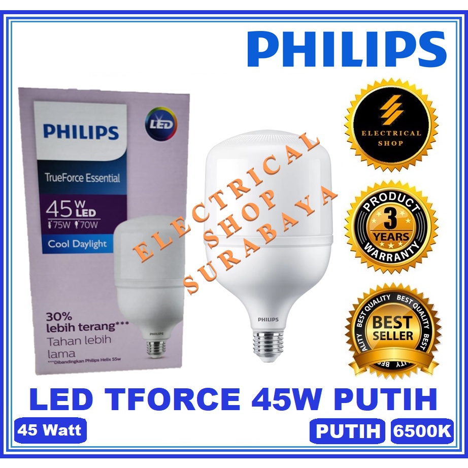 PHILIPS LAMPU LED TRUEFORCE 45W 45 W WATT PUTIH (GARANSI &amp; HARGA GROSIR) TFORCE ESS ESSENTIAL