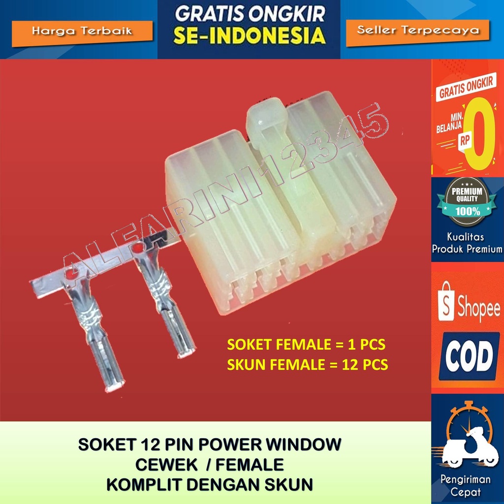 Soket power window mobil 12 pin - Socket 12 Pin Switch Master  Power Window Avanza Xenia... Soket Sw