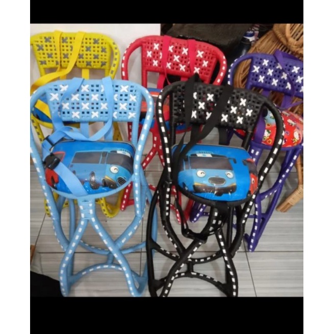 Kursi rotan boncengan motor matic bebek full anyaman Bangku tempat duduk anak kursi rotan boncengan 