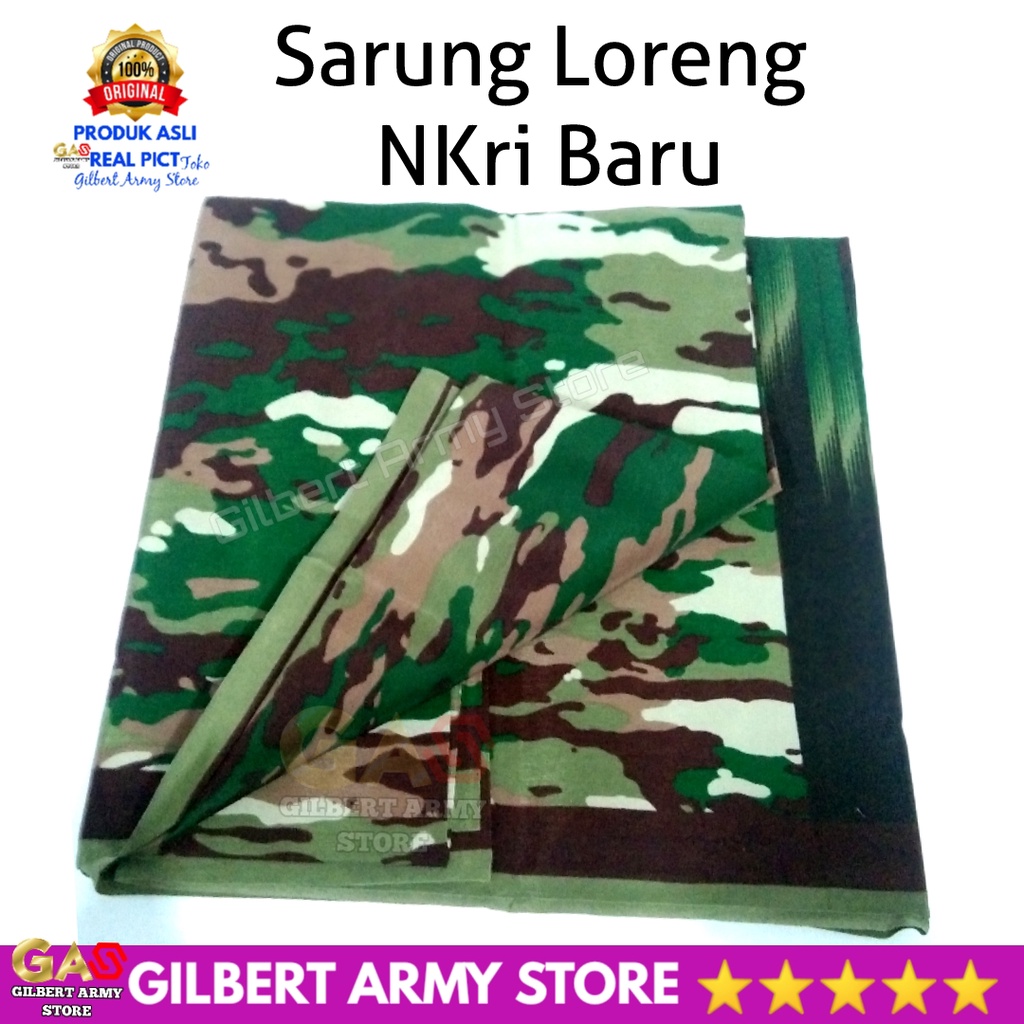 Sarung Dewasa Motif Loreng Army TNI Kasad Terbaru Sarung Santri Sholat Pria Putra Putri Kain Tenun Batik Murah GILBERT ARMY STORE