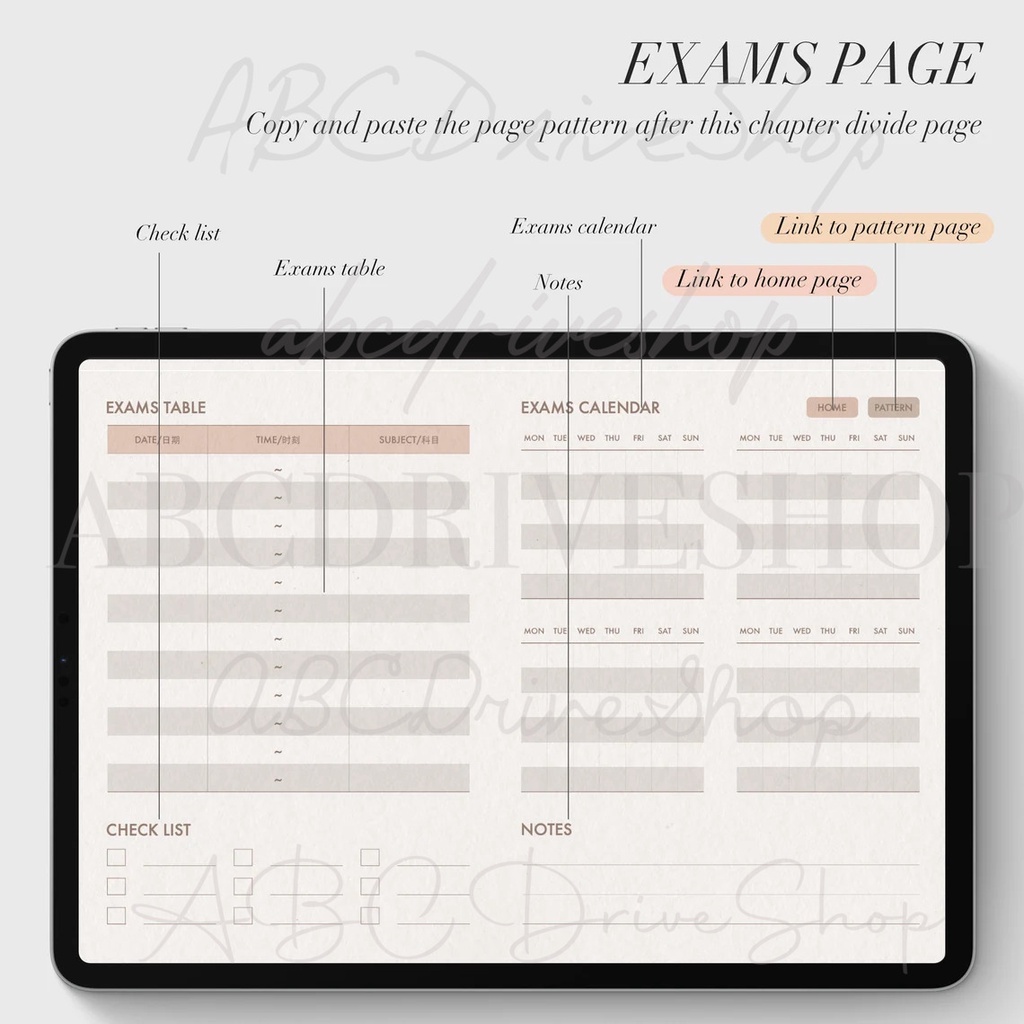 Digital Planner &amp; Journal - Class Notes