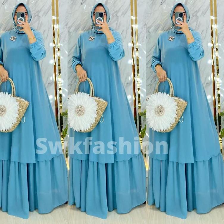 PALING LARIS GAMIS MALAYSIA POLOS/ GAMIS MELAYU POLOS/BAHAN CERUTY BABYDOLL PREMIUM/GAMIS CERUTY POL