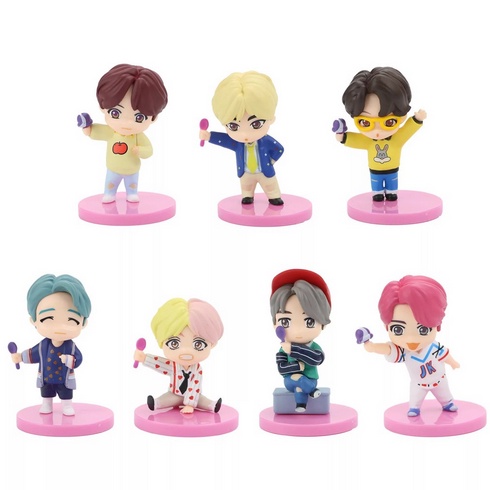 STAND FIGURE/ PANJANGAN FIGURAN/  BASKIN/ CAKE TOPPER/ BT$/ BT21 KPOP ARMY BANGTAN BOYS CUTE