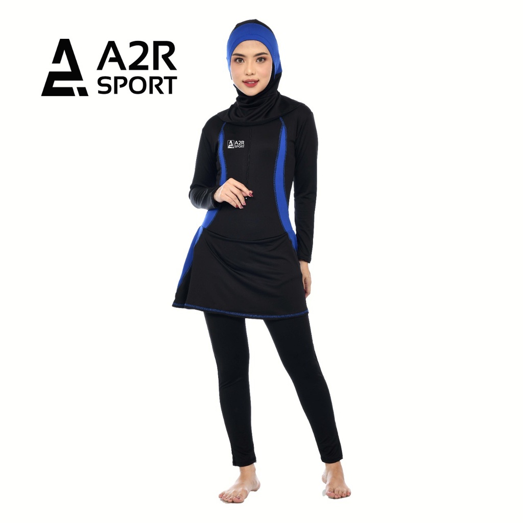 A2R Sport - JUMBO lis samping 1 Baju renang wanita dewasa model hijab muslim