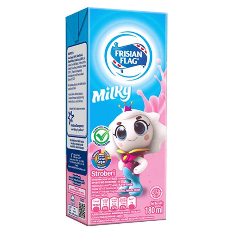 

FRISIAN FLAG Milky Susu UHT Stroberi 180 ml