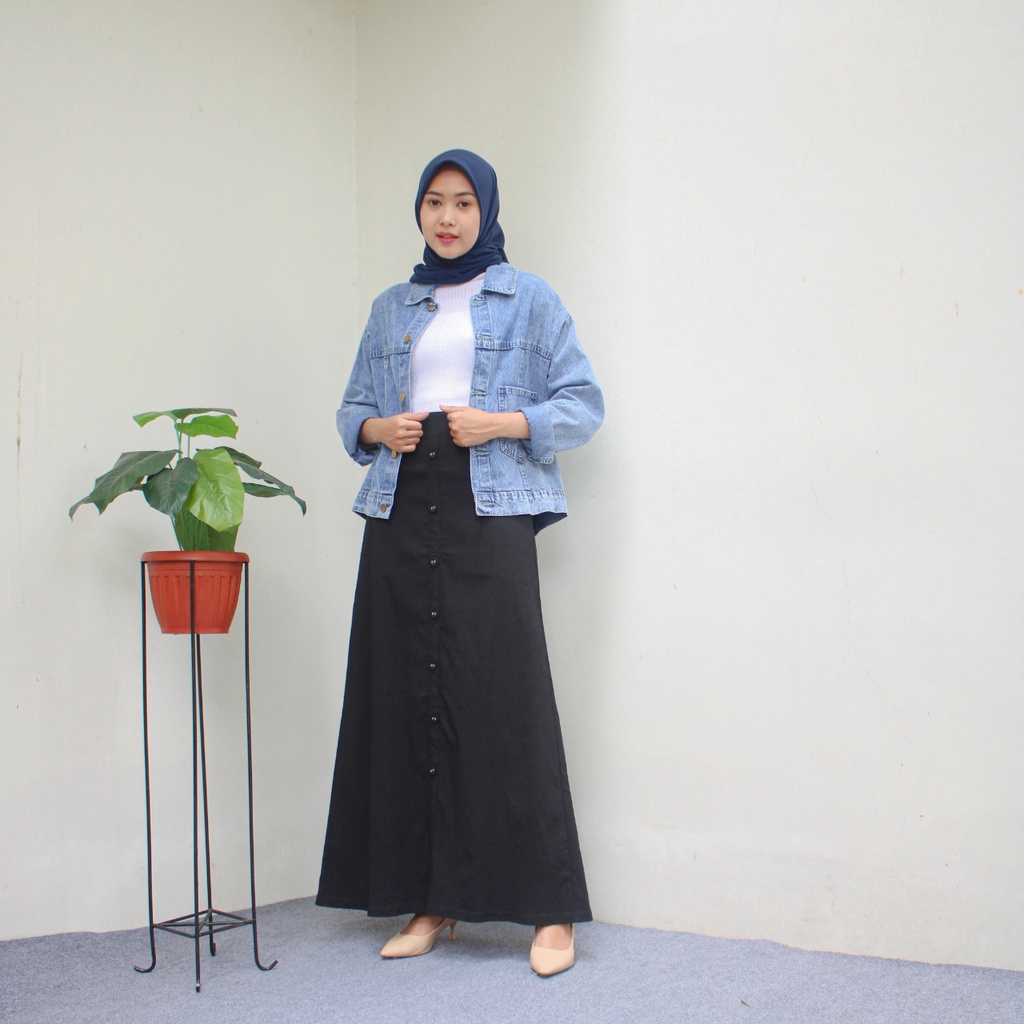 Rok Wanita Casual Afikaa Skirt | Rok Wanita Panjang Muslim
