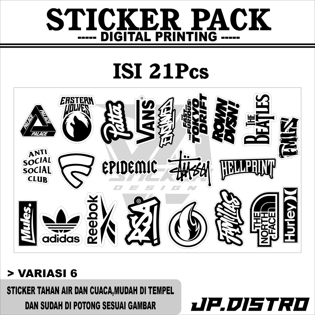 

Sticker Aesthetic Logo Brand Untuk LAPTOP CASE TUMBLER HOLOGRAM 1Set Isi 120 PCS JP STIKER