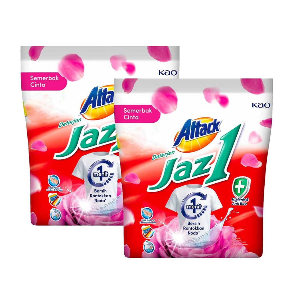 Attack / Jaz 1 / Semerbak cinta / 800g / Diterjen bubuk