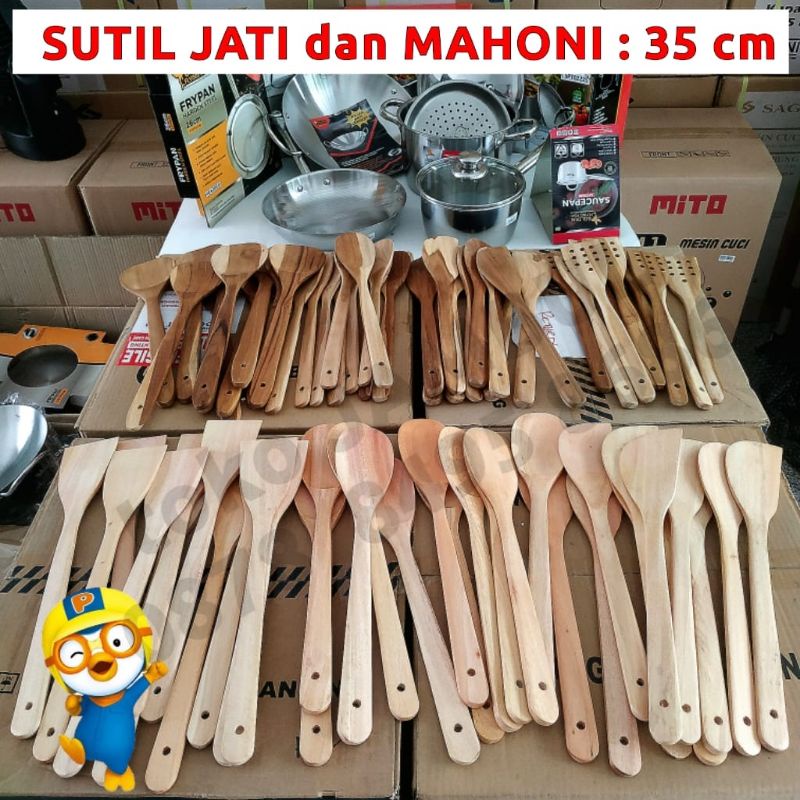 sodet centong sutil spatula kayu jati 35 cm