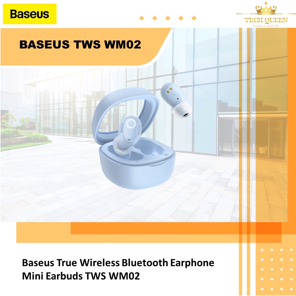 BASEUS TRUE WIRELESS BLUETOOTH EARPHONE MINI EARBUDS TWS WM02