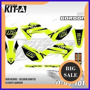 Decal KLX Gordon MOTIF HIJAU STABILO HITAM D-A5-101 1M4R23 tools n parts
