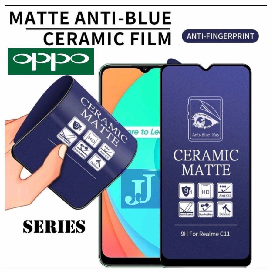 Tempered glass Ceramic Blue OPPO/cboa/Anti Minyak Pelindung Protector Cover Layar Screen Handphone Kamera