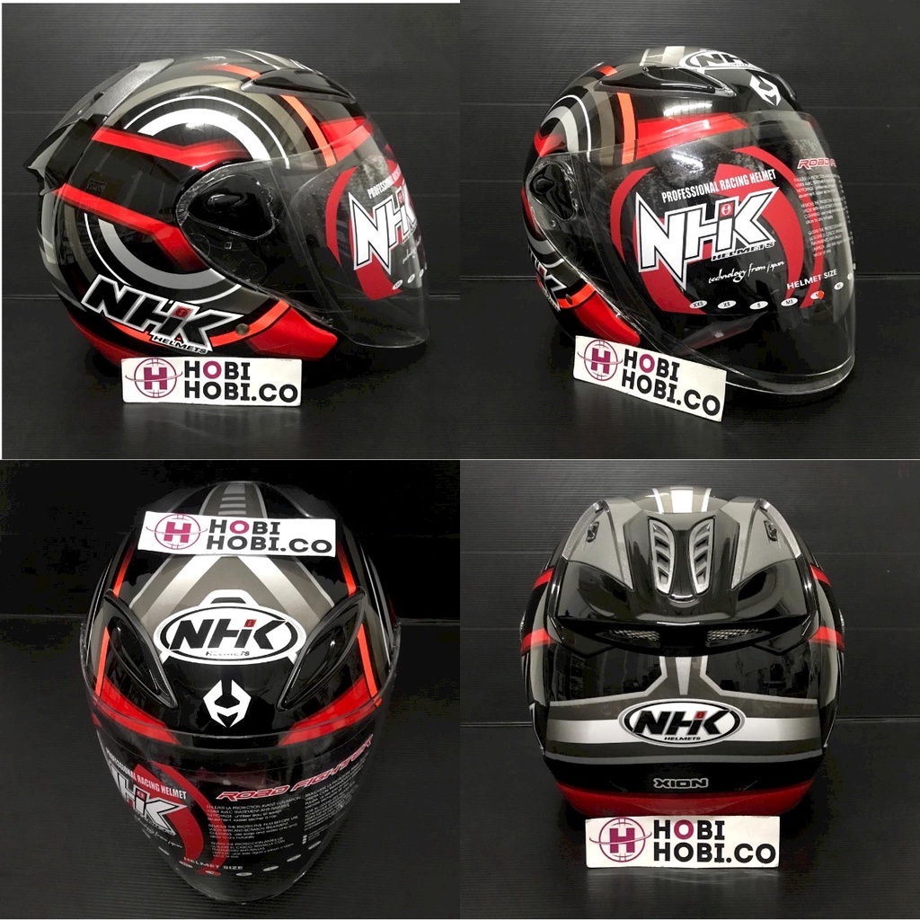 HELM NHK R6 MOTIF XION BLACK RED