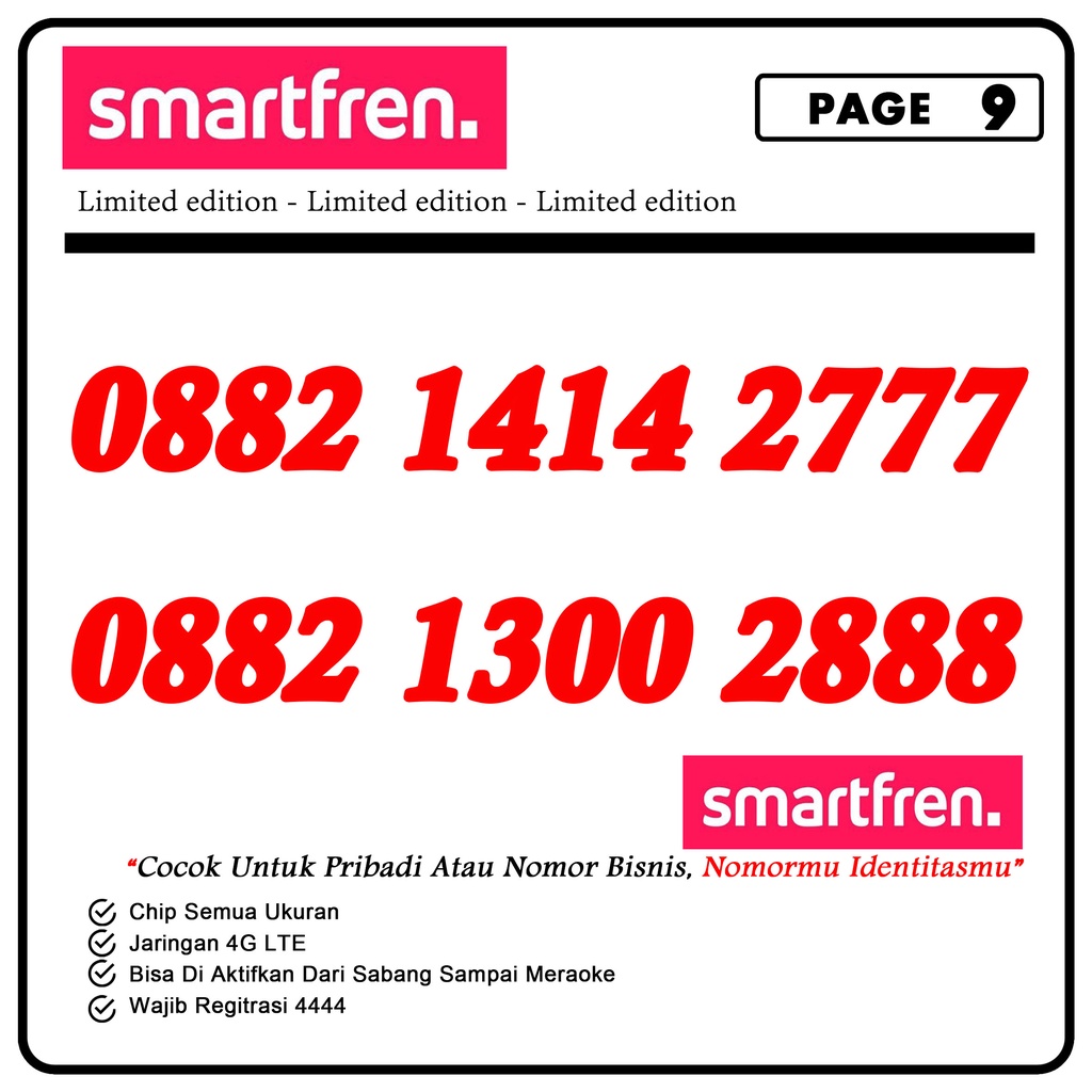 Kartu Perdana Nomor Cantik Smartfren Terbaik