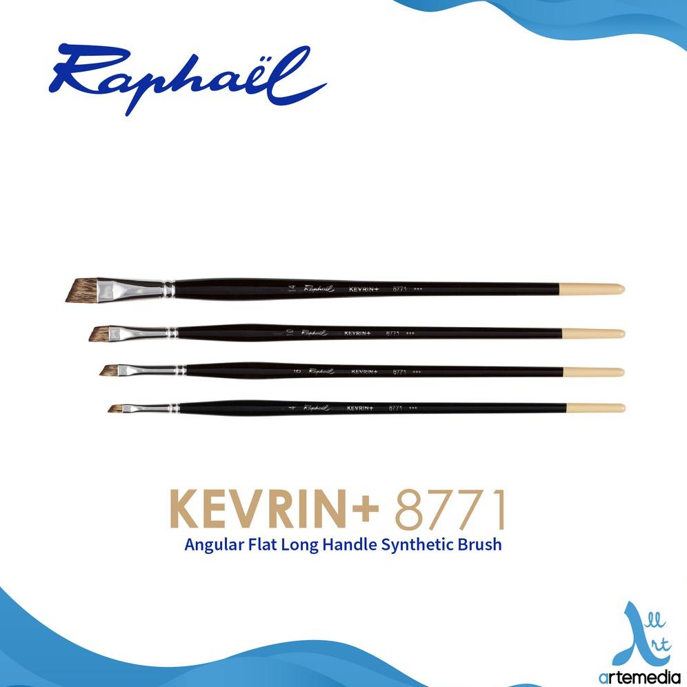 

Kuas Lukis Raphael 8771 Angular Kevrin Synthetic Brush Long Handle