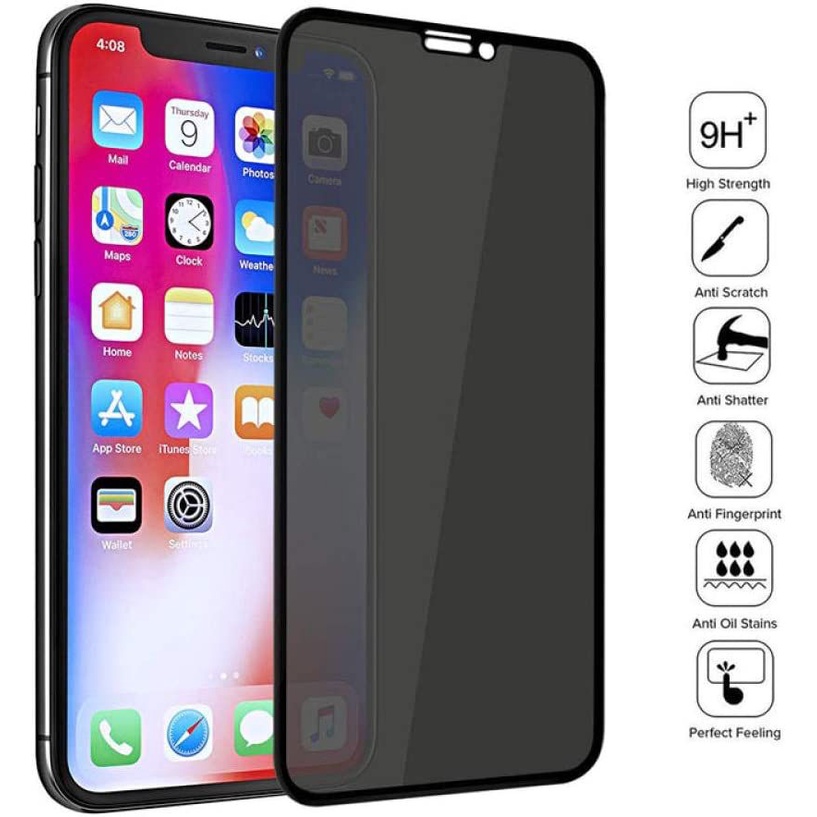 FY Anti SPY FULL layar Tempered Glass for Iphone  6 6s 6+ 6s+ 7 8 7+ 8+ SE X Xr Xs Max 11 12 13 14 14+ Plus Pro SE