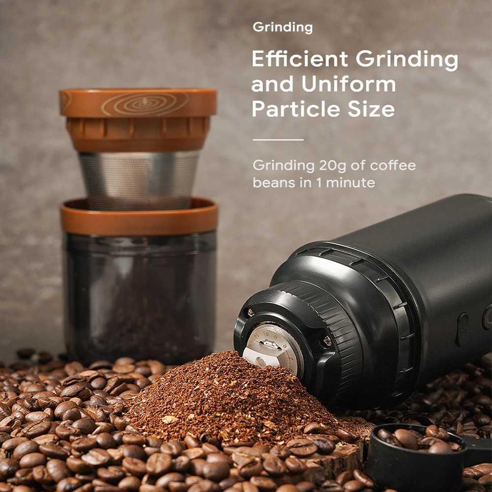 iCafilas Penggiling Kopi Elektrik Grinder Coffee Maker Portable 24 W - FK13 - Black