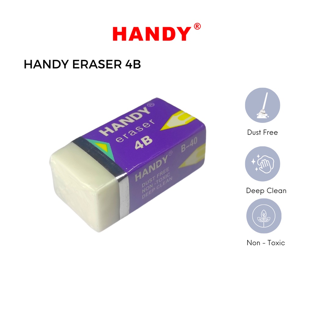

HANDY Penghapus B40 White 4B Satuan 1 pcs