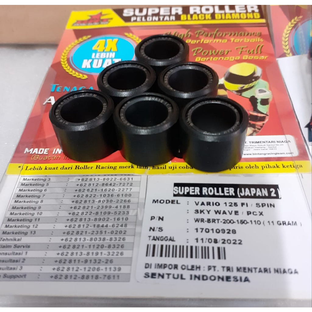 ROLLER BRT GENIO, PCX150/160, VARIO 125/150, SCOOPY 2021 BEAT DELUX, BEAT 2020 CBS ISS ADV BRT ROLLER RACING ORIGINAL BRT ORI LOLER BRT PCX LOLER ADV LOLER SCOOPY LOLER BEAT LOLER BEAT DELUX ROLLER BEAT 2021 LOLER GENIO LOLER TDR KAWAHARA DAYTONA RCB ORI