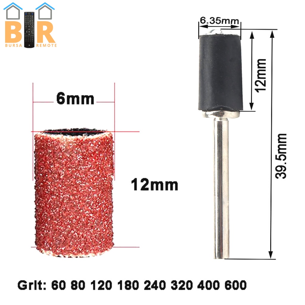 Amplas Mini Grinder Bor Mini Drill Sanding Drum Roll 1/4&quot; 3/8&quot; 1/2 inch