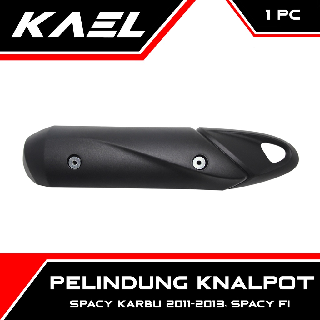 Pelindung Knalpot Hitam Honda Spacy Karbu Karburator FI F1 Cover Kenalpot Muffler Exhaust Tutup Penutup Tameng